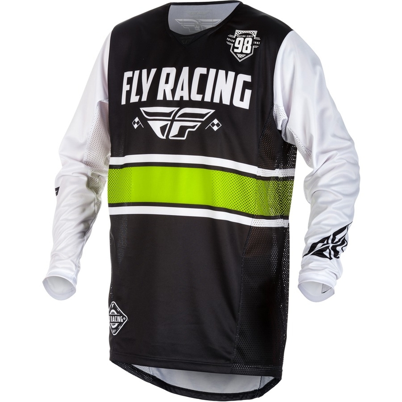 Detský motokrosový dres FLY Racing Kinetic ERA 2018 - USA bielo-čierny