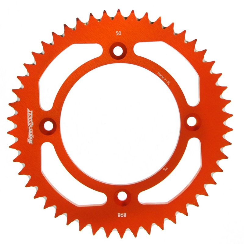 Rozeta  -hliník SUPERSPROX oranžová 50T, 428