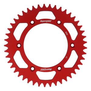 Hliníková reťazová rozeta SUPERSPROX RAL-8000:45-RED červené 45T, 520