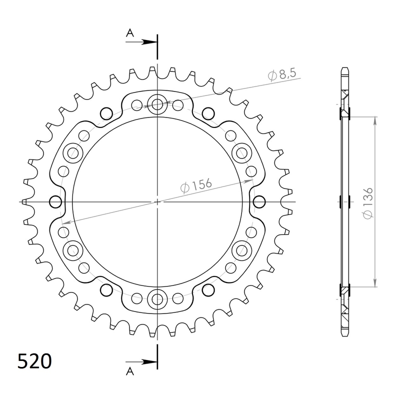 Rozeta SUPERSPROX STEALTH zlatá 41T, 520