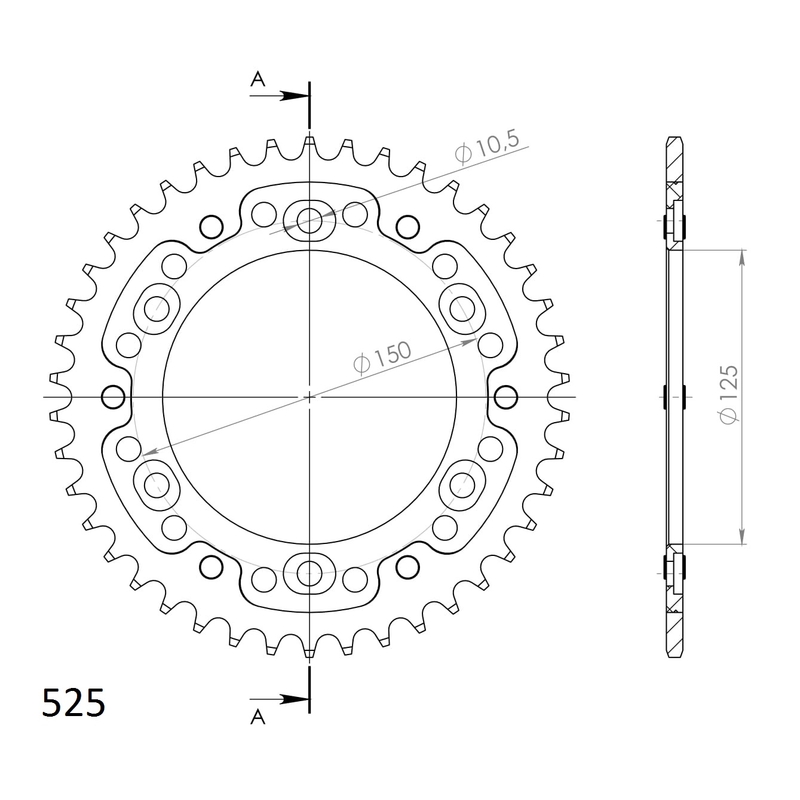 Rozeta SUPERSPROX STEALTH zlatá 42T, 525