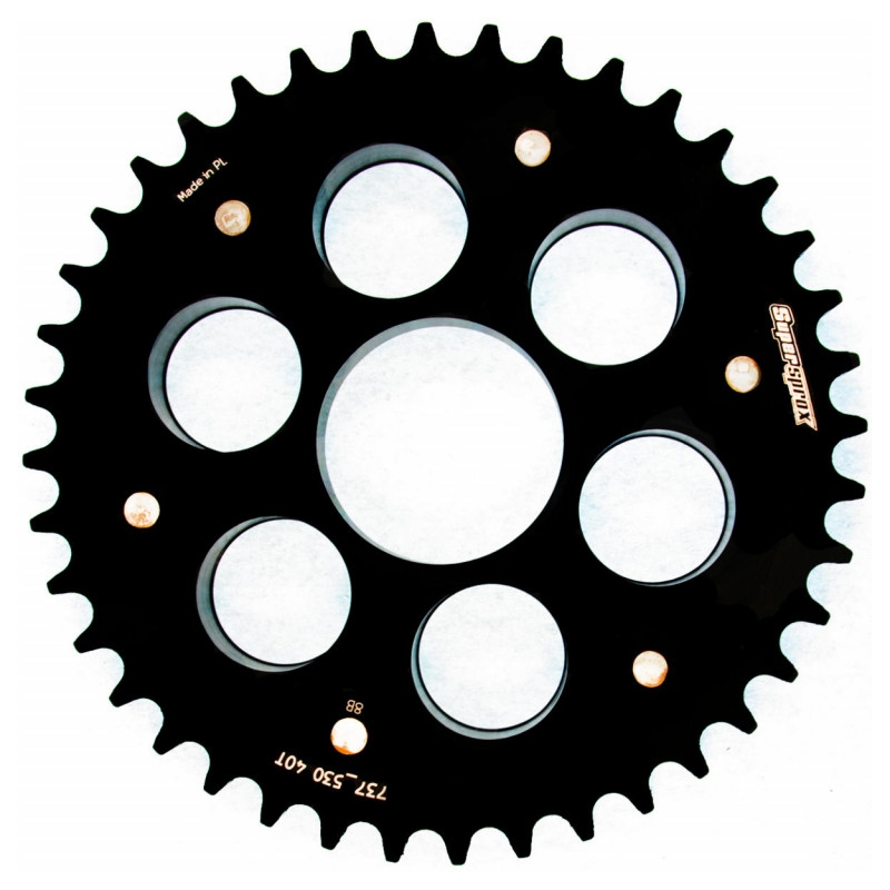 Rear sprocket STEALTH with alloy disc SUPERSPROX STEALTH with alloy disc čierna 40T, 520