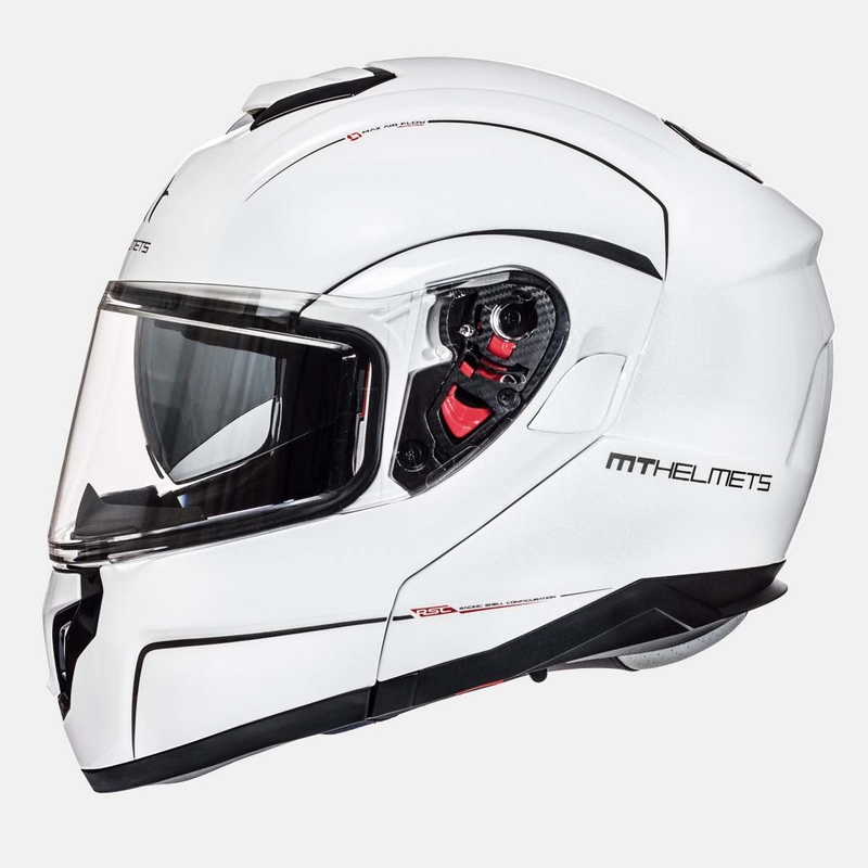 Odklápacia prilba na motocykel MT Atom biela výpredaj