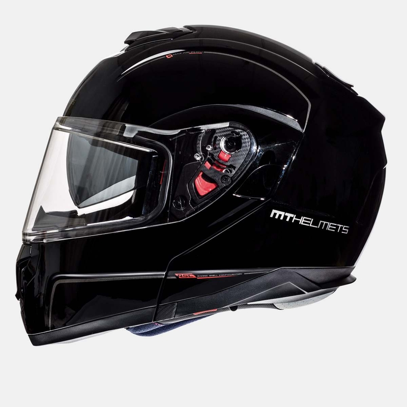 Odklápacia prilba na motocykel MT Atom čierna výpredaj