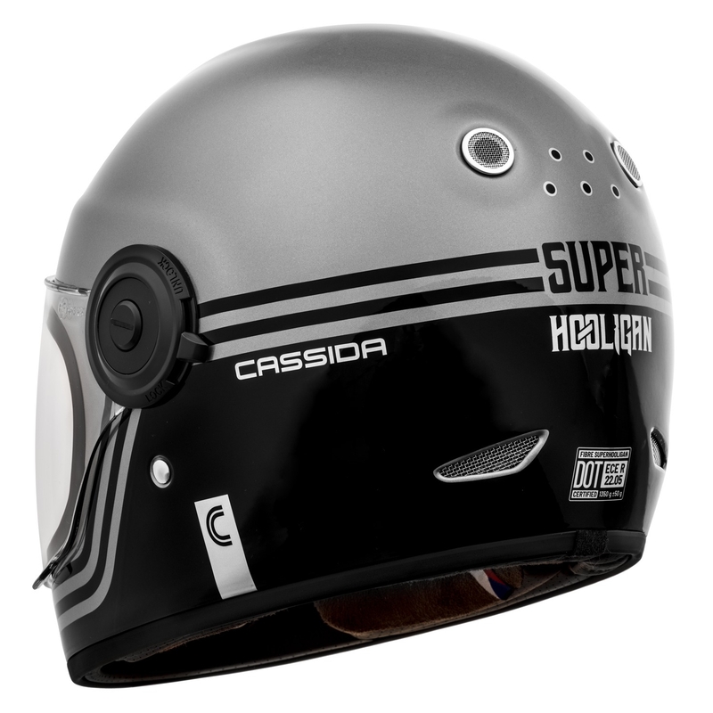 Integrálna prilba na motocykel Cassida Fibre Super Hooligan čierno-šedá