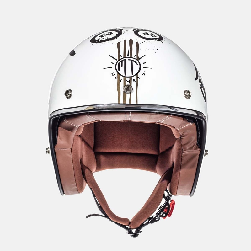 Prilba na motocykel otvorená MT LeMans SV Outlander biela výpredaj