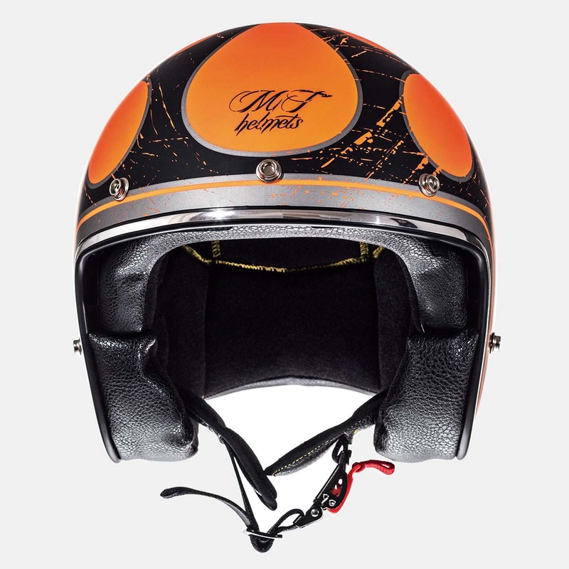 Prilba na motocykel otvorená MT LeMans SV Flaming fluorescenčno-oranžová výpredaj