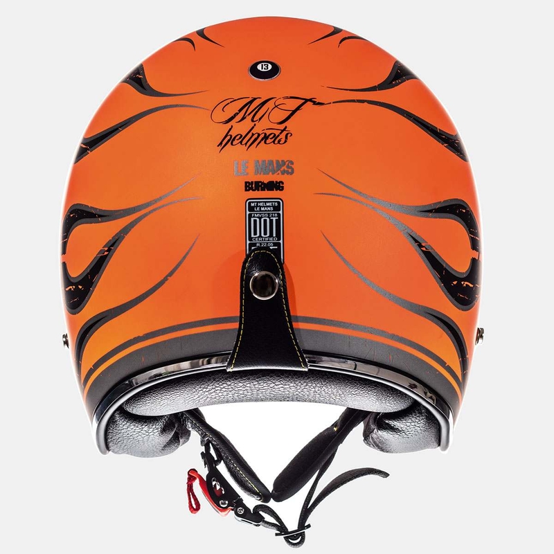 Prilba na motocykel otvorená MT LeMans SV Flaming fluorescenčno-oranžová výpredaj