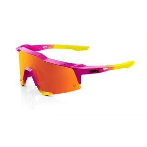 Slnečné okuliare 100 % SPEEDCRAFT Fernando Tatis JR ružovo-žlté (HIPER červené sklo)