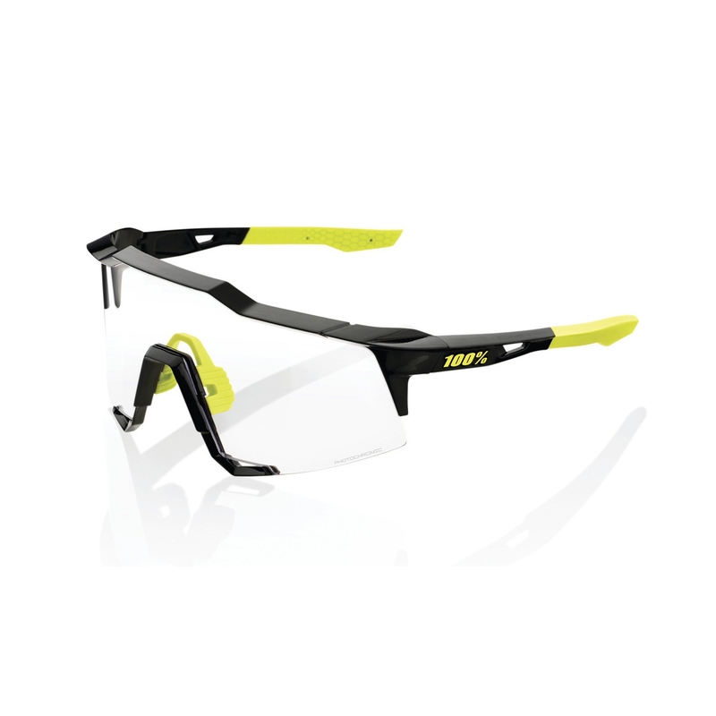 Slnečné okuliare 100 % SPEEDCRAFT Gloss Black čierno-žlté (fotochromatické sklo)