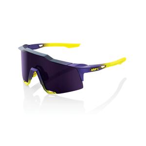 Slnečné okuliare 100 % SPEEDCRAFT Matte Metallic Digital Brights fialovo-žlté (fialové sklo)