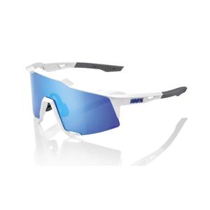 Slnečné okuliare 100 % SPEEDCRAFT Matte White bielo-šedé (modré sklo)