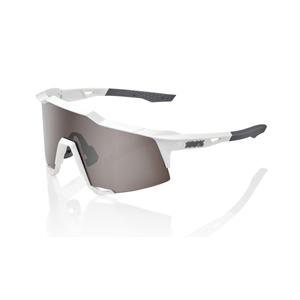 Slnečné okuliare 100 % SPEEDCRAFT Matte White bielo-šedé (strieborné sklo)