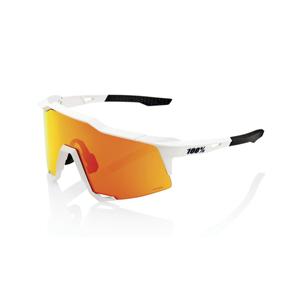 Slnečné okuliare 100 % SPEEDCRAFT Soft Tact Off White biele (HIPER červené sklo)