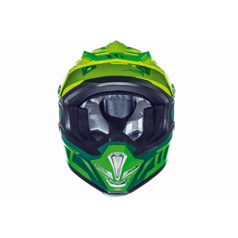 Detská motokrosová prilba na motocykel MT MX-2 Spec fluorescenčno-zeleno-žltá