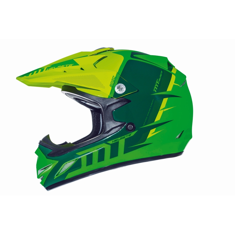 Detská motokrosová prilba na motocykel MT MX-2 Spec fluorescenčno-zeleno-žltá