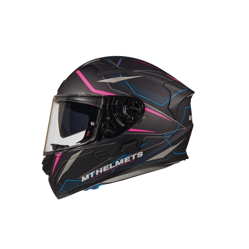 Integrálna prilba na motocykel MT Kre Intrepid SV čierna matná-fluorescenčno-ružová