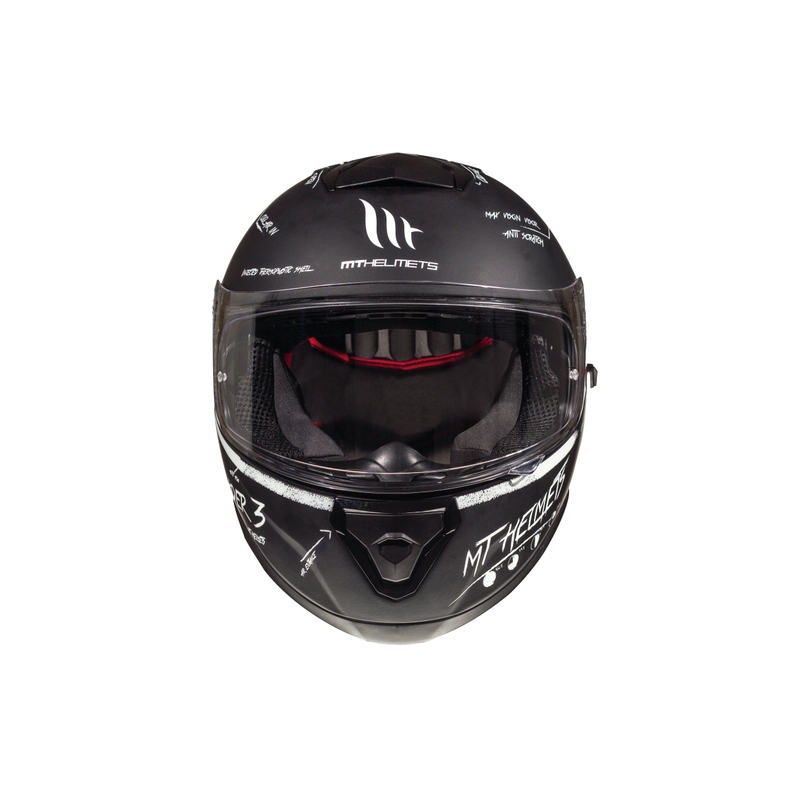 Integrálna prilba na motorku MT Thunder 3 SV Board čierna matná-biela