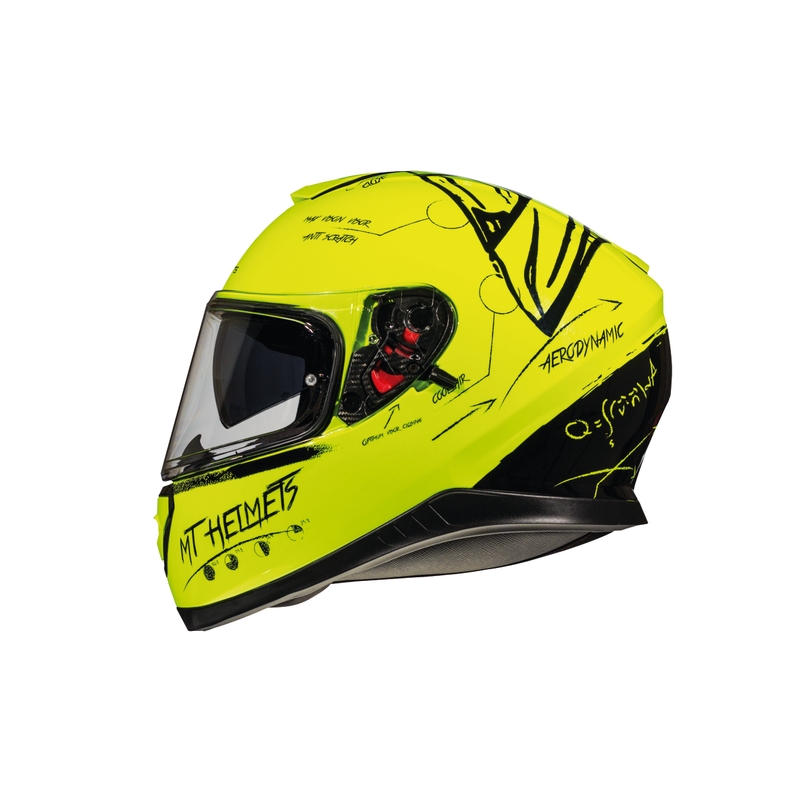 Integrálna prilba na motorku MT Thunder 3 SV Board fluo žltá výpredaj