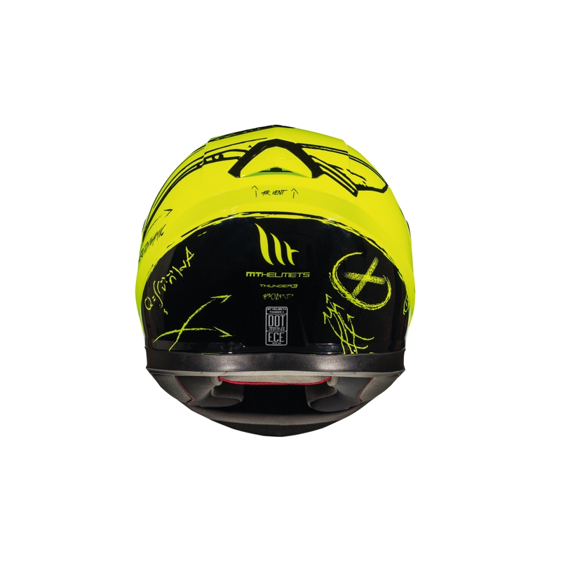 Integrálna prilba na motorku MT Thunder 3 SV Board fluo žltá výpredaj