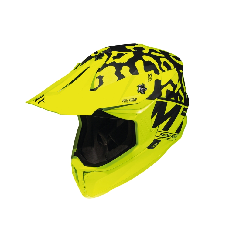 Motokrosová prilba MT Falcon Karson fluo žltá matná