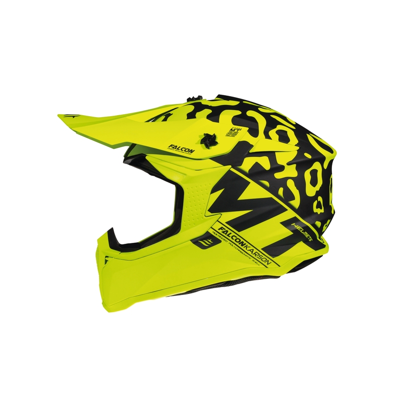 Motokrosová prilba MT Falcon Karson fluo žltá matná