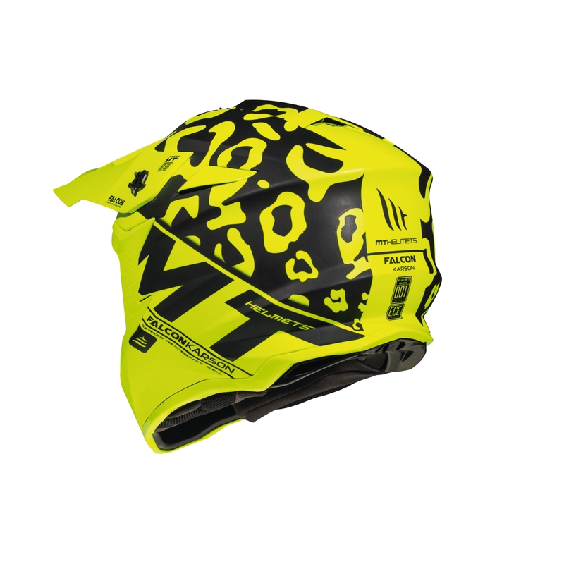 Motokrosová prilba MT Falcon Karson fluo žltá matná