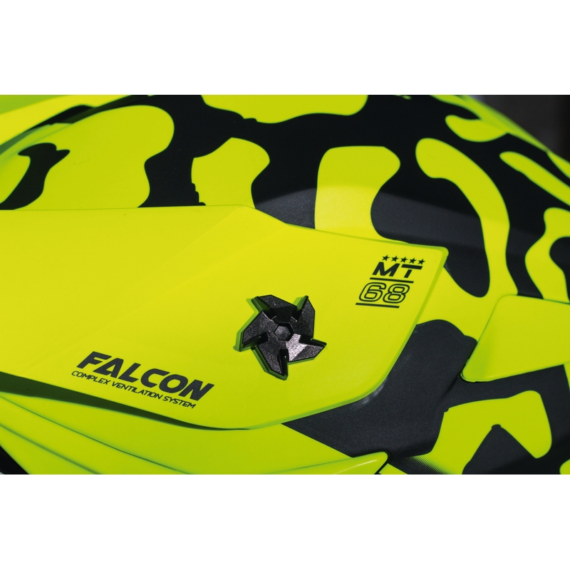 Motokrosová prilba MT Falcon Karson fluo žltá matná