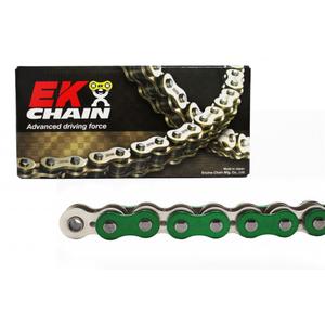 QX-krúžková reťaz -Made in JAPAN EK 520 SRX2 114 L Metalická zelená