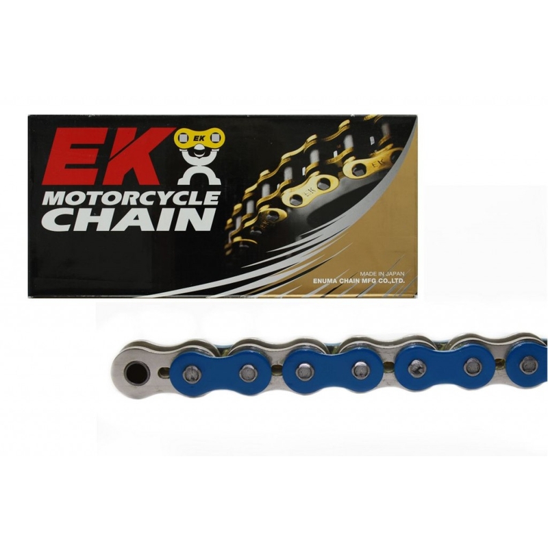 QX-krúžková reťaz -Made in JAPAN EK 530 SRX 122 L modrá