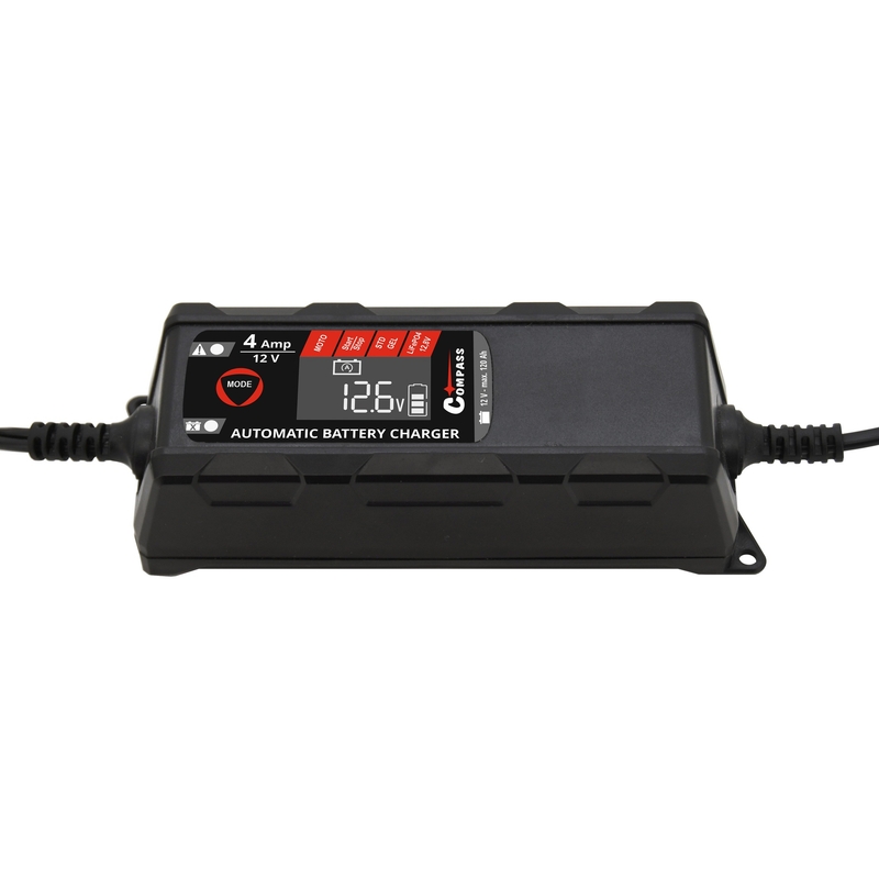 Nabíjačka mikroprocesoru 4Amp 12V PB/GEL/AGM/LiFePO4 LCD displej