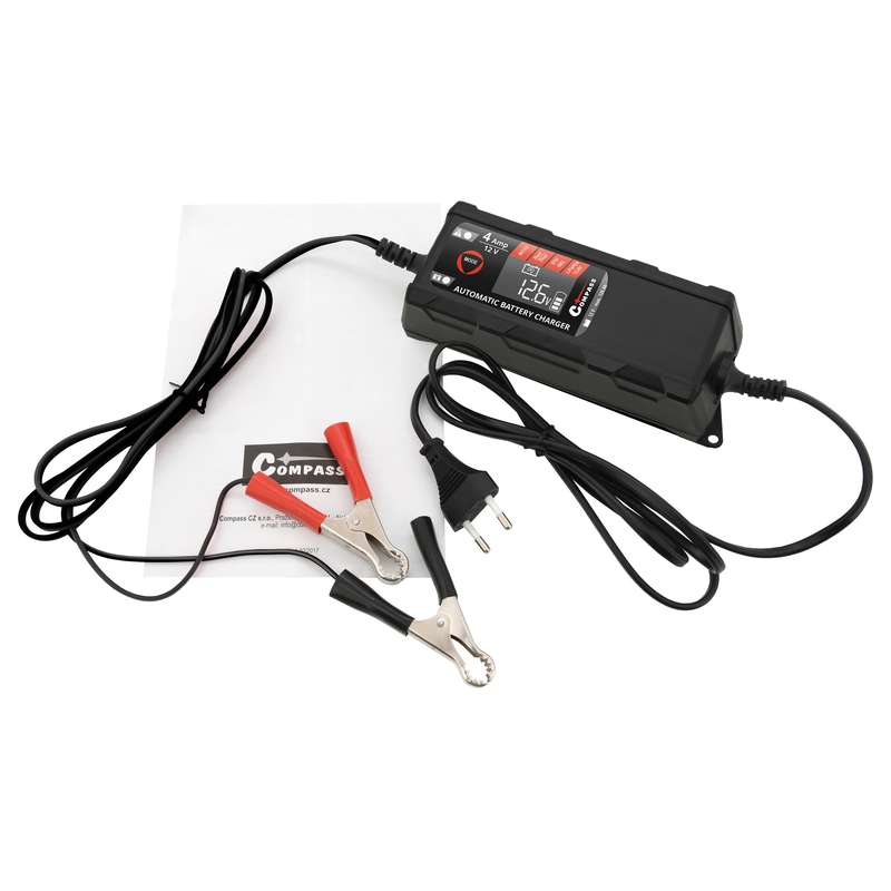 Nabíjačka mikroprocesoru 4Amp 12V PB/GEL/AGM/LiFePO4 LCD displej