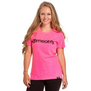 Dámske tričko Meatfly Ladies MF Logo neónovo ružové