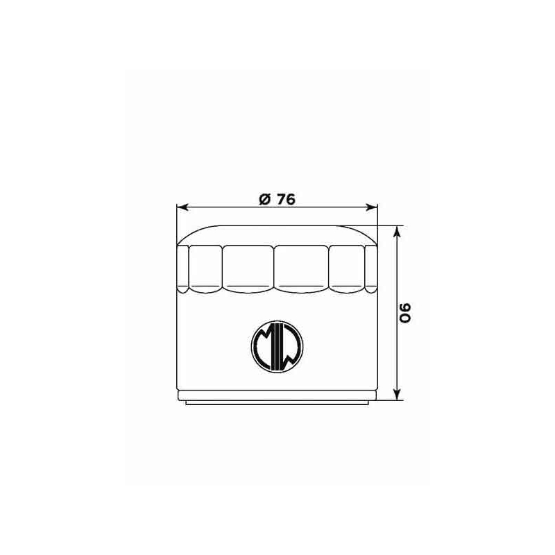 Olejový filter MIW (alt. HF552) pre MOTO GUZZI Le Mans 850 III (1981-1983), MOTO GUZZI Mille 1000 GT (1987-1994), MOTO GUZZI California 1000 II (1982-1986)