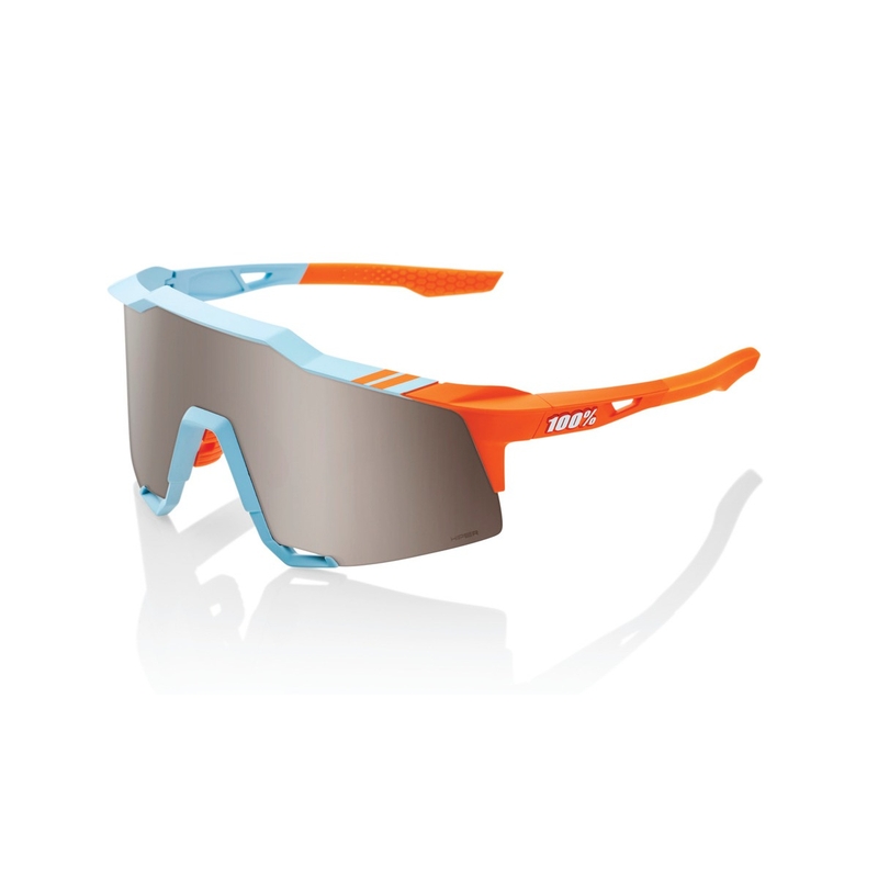 Slnečné okuliare 100 % SPEEDCRAFT Soft Tact Two Tone modro-oranžové (HIPER strieborné sklo)