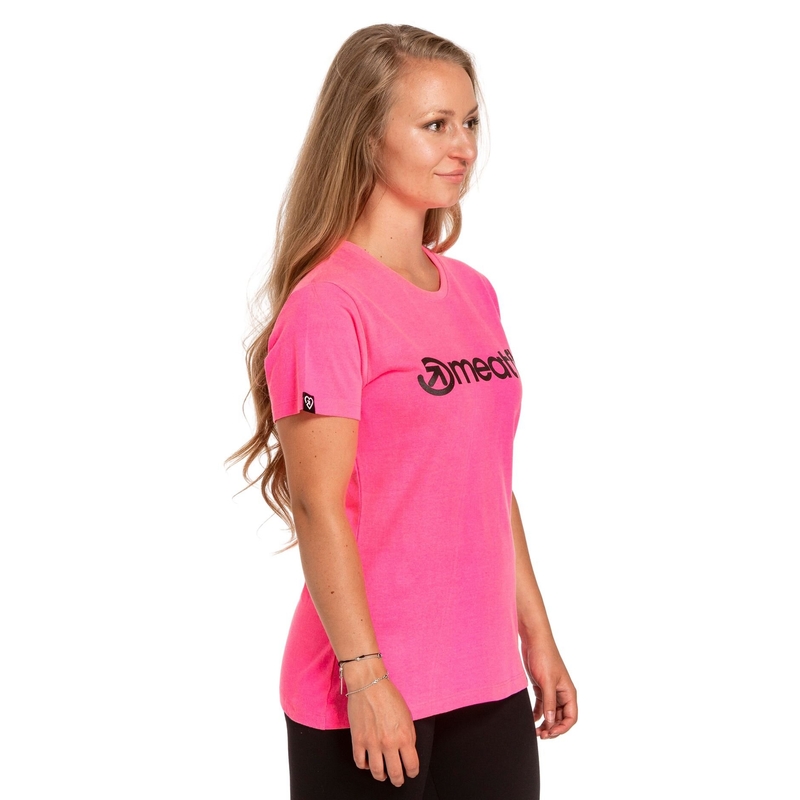 Dámske tričko Meatfly Ladies MF Logo neónovo ružové výpredaj
