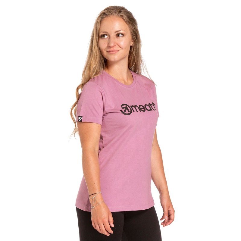 Dámske tričko Meatfly Ladies MF Logo ružové výpredaj