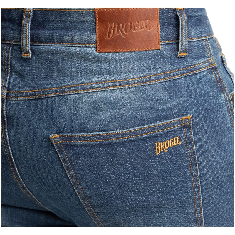 Jeansy na motocykel BROGER California modré výpredaj