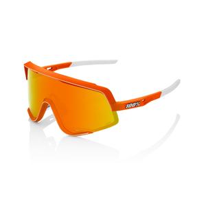Slnečné okuliare 100 % GLENDALE Soft Tact Neon Orange oranžovo-biele (HIPER červené sklo)