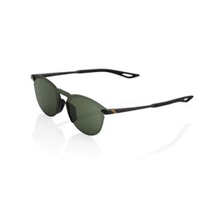Slnečné okuliare 100 % LEGERE ROUND Matte Black Grey čierne (zelené sklá)