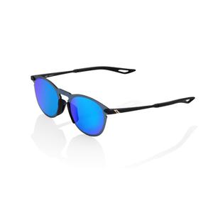 Slnečné okuliare 100 % LEGERE ROUND Soft Tact Black čierne (modré chrómové sklá)