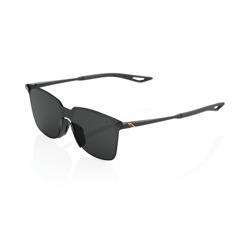 Slnečné okuliare 100 % LEGERE SQUARE Polished Black čierne (tmavé sklá)