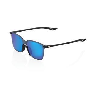 Slnečné okuliare 100 % LEGERE SQUARE Soft Tact Black čierne (modré chrómové sklá)