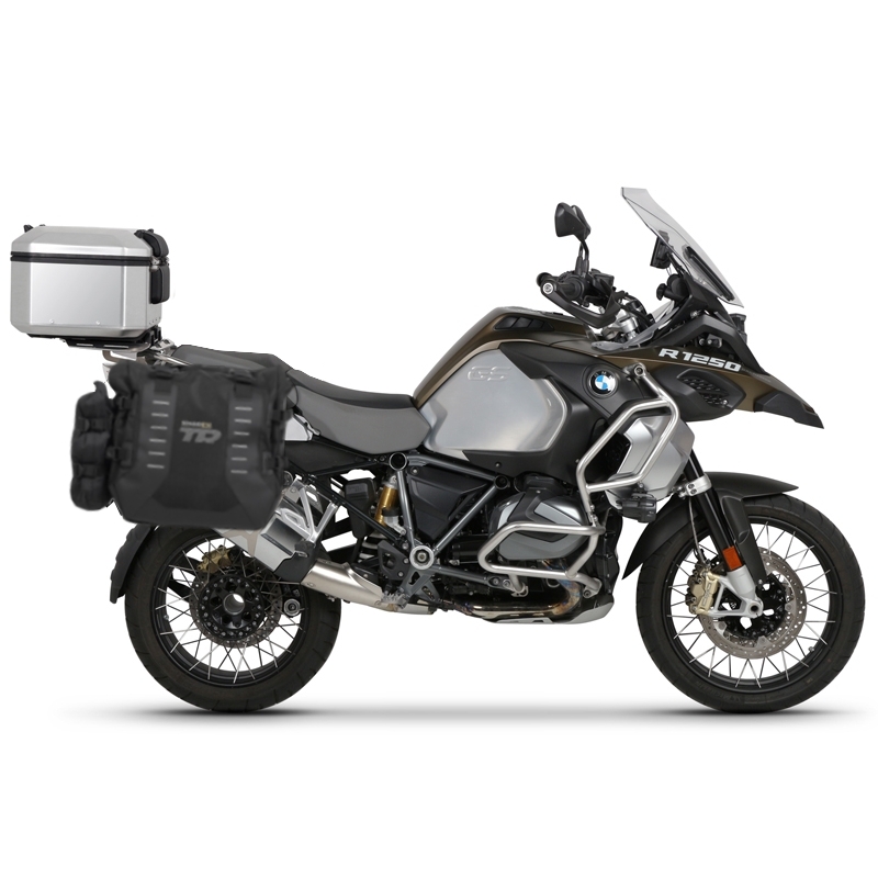 Kompletná sada sedlových brašní SHAD TERRA TR40 adventure a hliníkového kufra SHAD TERRA 48L vrátane montážnej sady SHAD BMW R 1200 GS Adventure/ R 1250 GS Adventure