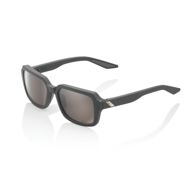 Slnečné okuliare 100 % RIDELEY Soft Tact Cool Grey sivé (HIPER strieborné sklá)