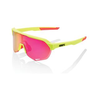 Slnečné okuliare 100 % S2 Matte Washed Out Neon žlté (fialové sklo)