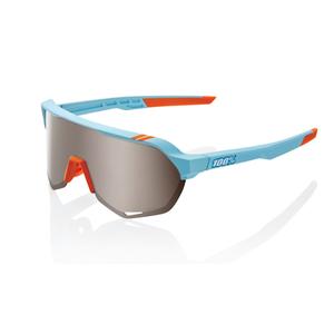 Slnečné okuliare 100 % S2 Soft Tact Two Tone oranžovo-modré (HIPER strieborné sklo)