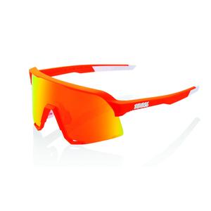Slnečné okuliare 100 % S3 Soft Tact Neon Orange oranžové (HIPER červené sklá)