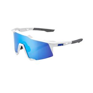 Slnečné okuliare 100 % SPEEDCRAFT bielo-sivé (HIPER modré sklo)