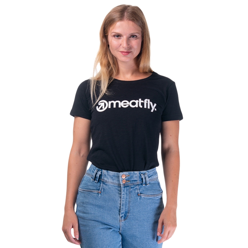 Dámske tričko Meatfly Ladies MF Logo čierne výpredaj